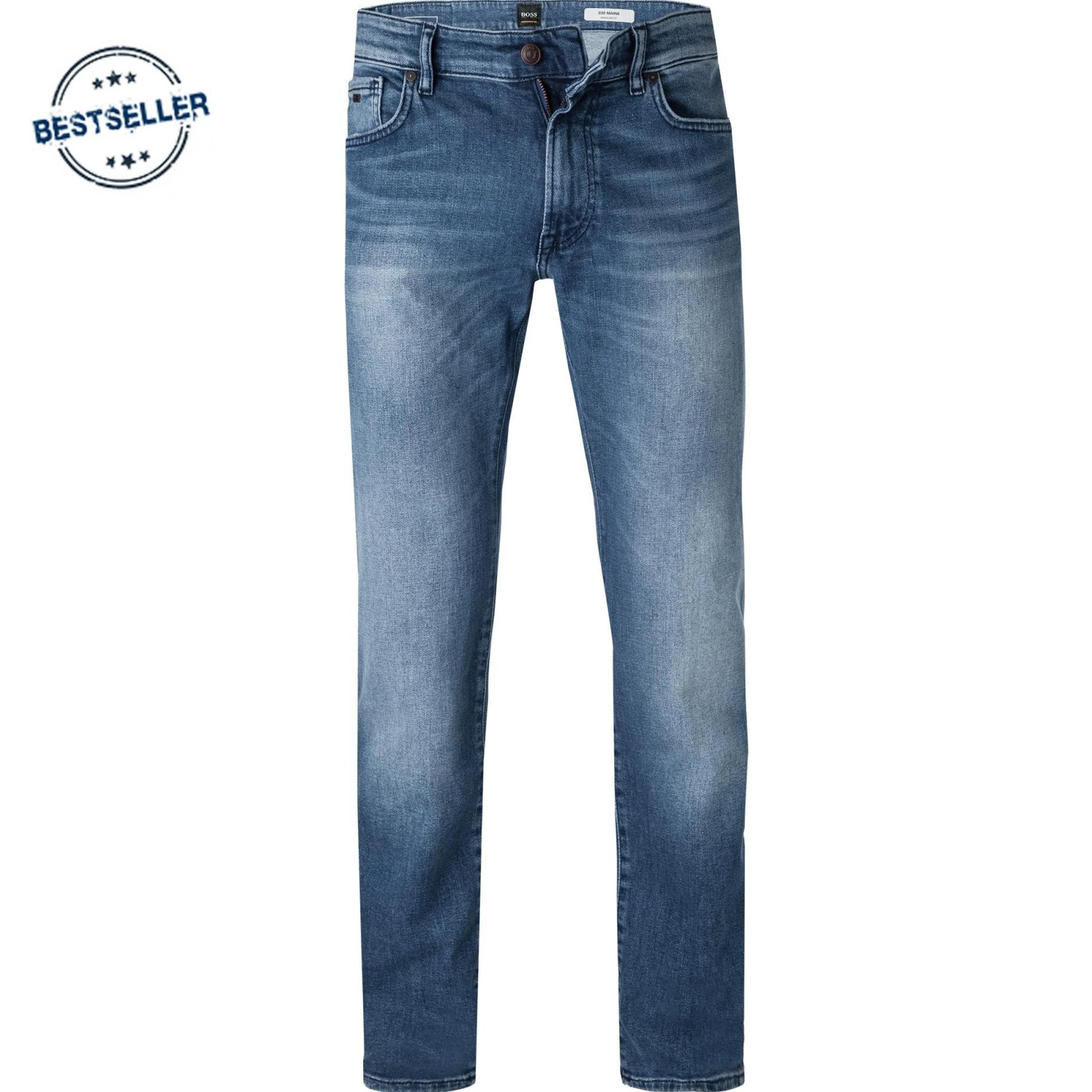 BOSS Jeans Maine BC-C 50389628/436 Regular Fit, Baumwoll-Stretch, Blau, Mittelblau 1 BOSS Jeans Maine BC-C 50389628/436 Regular Fit, Baumwoll-Stretch, Blau, Mittelblau