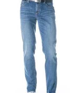 Alberto Regular Slim Fit Slipe 68371567/865 Jeans Slipe, Baumwoll-Stretch 12,4oz, Blau, Indigoblau
