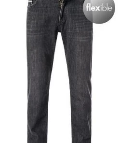 bugatti Jeans 3919D/12/294 Modern Fit, Baumwoll-Stretch, Anthrazit, Grau