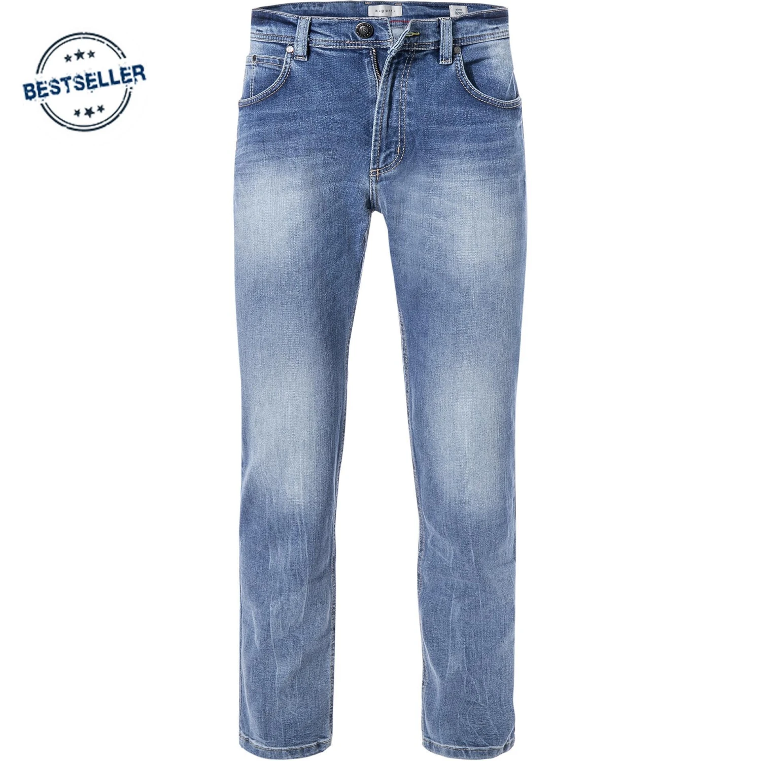 bugatti Jeans 3280D/16641/326 Regular Fit, Baumwoll-Stretch, Blau, Hellblau 1 bugatti Jeans 3280D/16641/326 Regular Fit, Baumwoll-Stretch, Blau, Hellblau