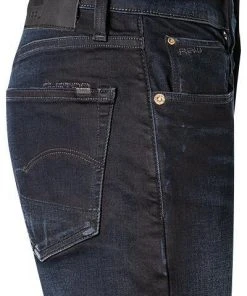 G-STAR Jeans 3 Slim 51001-5245/89 Jeans 3301, Slim Fit, Baumwoll-Stretch, Dunkelblau, Nachtblau -Jeansniedrigerpreis 335498 norm3