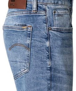 G-STAR Jeans 3 Slim 51001-B631/A817 Jeans 3301, Slim Fit, Baumwoll-Stretch, Mittelblau, Blau -Jeansniedrigerpreis 335499 norm3
