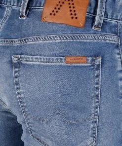 Alberto Regular Fit Pipe DS 64571978/860 Jeans Pipe, Baumwolle T400® 9oz, Blau -Jeansniedrigerpreis 342360 norm6