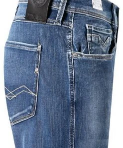 Replay Jeans Anbass M914Y.000.661 A06/009 Slim Fit, Baumwoll-Stretch 11,5oz, Mittelblau, Blau -Jeansniedrigerpreis 348462 norm3