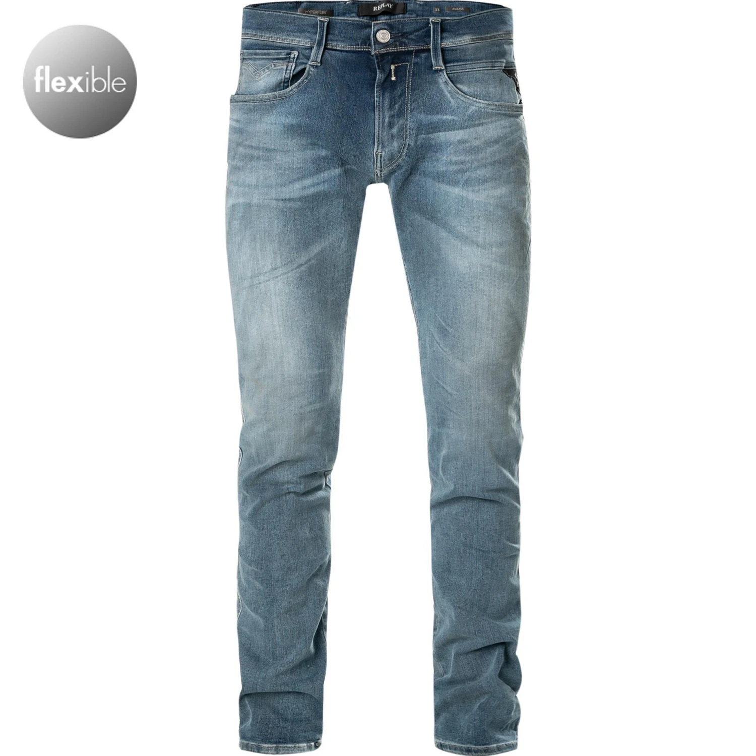 Replay Jeans Anbass M914Y.000.661 A05/009 Slim Fit, Baumwoll-Stretch 11oz, Jeansblau 1 Replay Jeans Anbass M914Y.000.661 A05/009 Slim Fit, Baumwoll-Stretch 11oz, Jeansblau