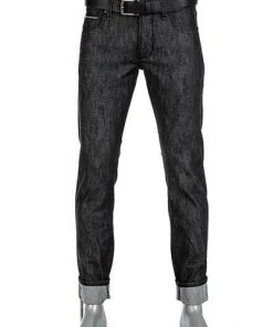 Alberto Tapered Fit Slipe Japan Denim 69471268/999 Jeans Slipe, Baumwoll-Stretch 11oz, Schwarz