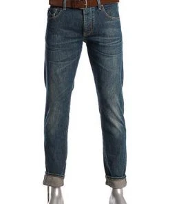 Alberto Tapered Fit Slipe Japan Denim 69491268/890 Jeans Slipe, Baumwolle 11,5oz, Navy