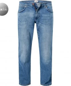 Wrangler Jeans Greensboro blue fever W15QQ8R Regular Straight, Baumwoll-Stretch 14,5oz, Blau