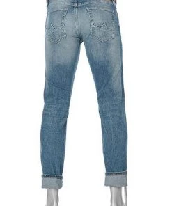 Alberto Tapered Fit Slipe Japan Denim 69491368/818 Jeans Slipe, Baumwoll-Stretch, Blau, Hellblau -Jeansniedrigerpreis 361827 norm3