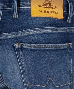Alberto Regular Fit Pipe DS Lefthand 36371386/875 Jeans Pipe, Baumwoll-Stretch 11oz, Dunkelblau , Dunkelblau -Jeansniedrigerpreis 366081 norm6
