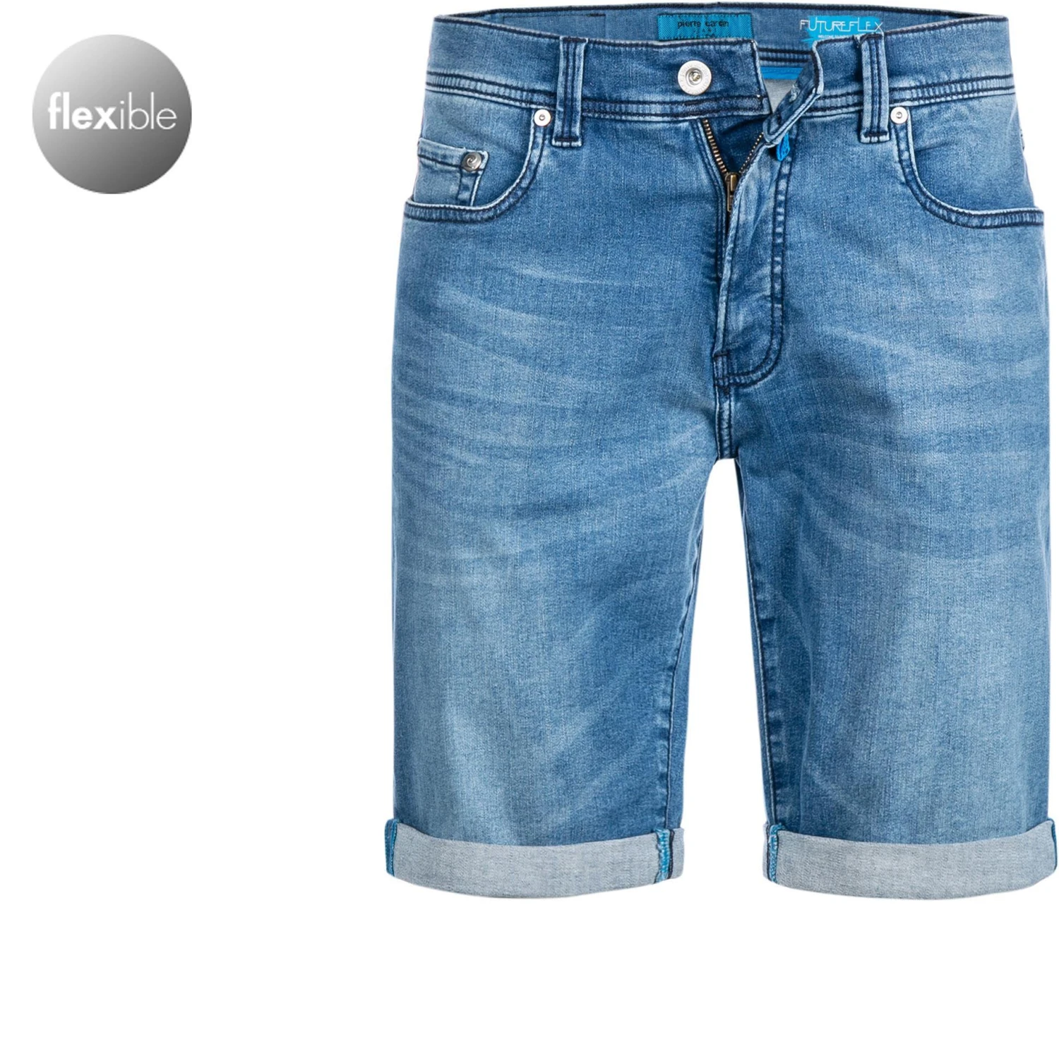 Pierre Cardin Shorts 03452/000/08860/06 Jeansshorts, Baumwolle T400®, Mittelblau, Hellblau 1 Pierre Cardin Shorts 03452/000/08860/06 Jeansshorts, Baumwolle T400®, Mittelblau, Hellblau