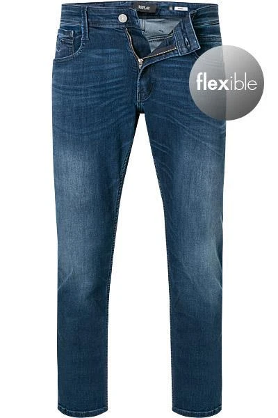 Replay Jeans Anbass M914.000.41A 783/009 Slim Fit, Baumwoll-Stretch 10oz, Indigo 2 Replay Jeans Anbass M914.000.41A 783/009 Slim Fit, Baumwoll-Stretch 10oz, Indigo – Bild 2