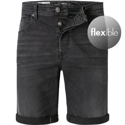 Replay Shorts RBJ MA981Y.000.573B818/097 Jeansshorts, Bio Baumwoll-Stretch 10,5oz, Schwarz 2 Replay Shorts RBJ MA981Y.000.573B818/097 Jeansshorts, Bio Baumwoll-Stretch 10,5oz, Schwarz – Bild 2