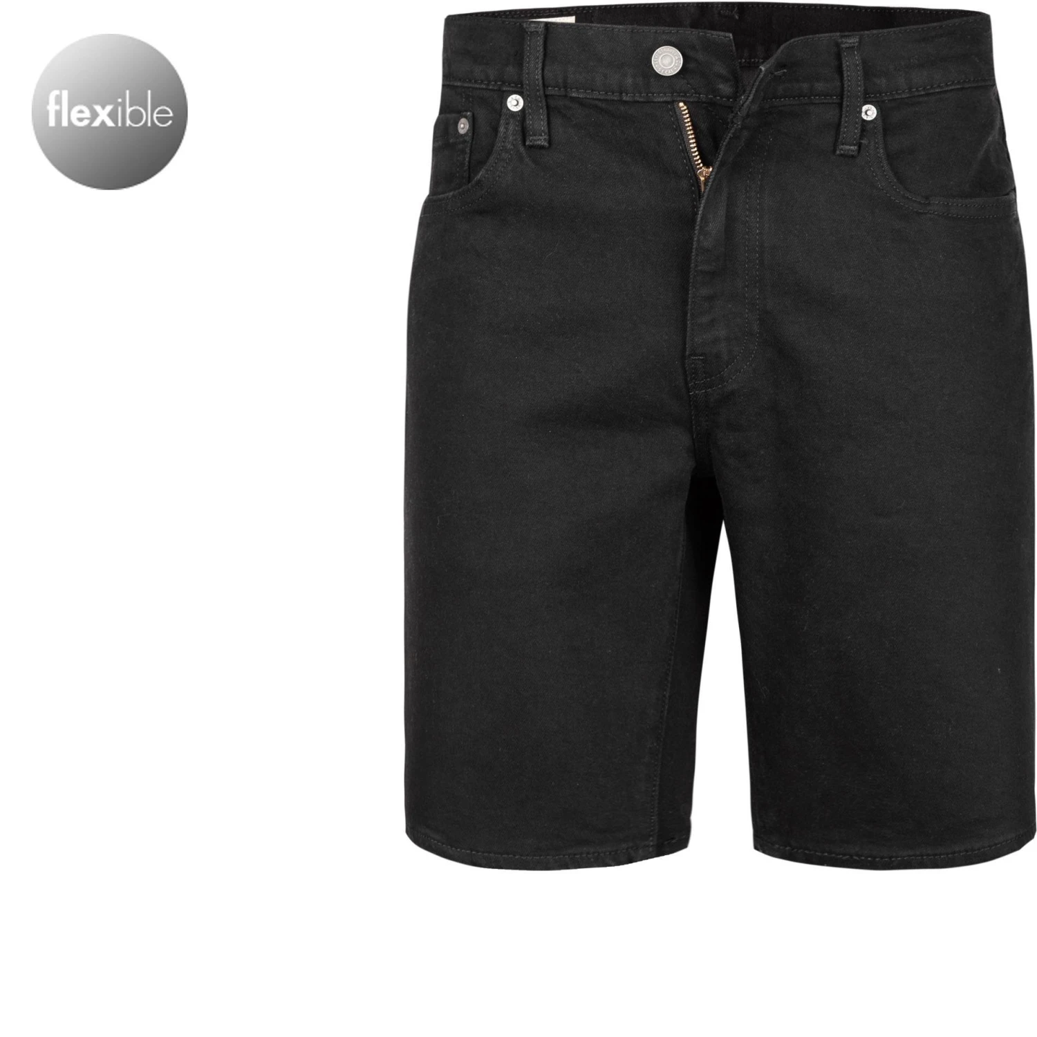 Levi's® 405 Standard Shorts allblackadv 39864/0037 Jeansshorts 405, Baumwoll-Stretch Flex 12,3oz, Schwarz 1 Levi's® 405 Standard Shorts allblackadv 39864/0037 Jeansshorts 405, Baumwoll-Stretch Flex 12,3oz, Schwarz