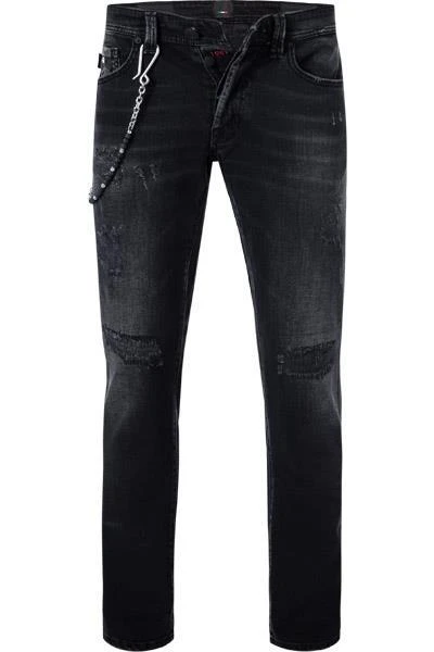 tramarossa 21UB51980/19-80/D394/BLACKDESTROYED Jeans, Slim Fit, Baumwoll-Stretch, Black destroyed 2 tramarossa 21UB51980/19-80/D394/BLACKDESTROYED Jeans, Slim Fit, Baumwoll-Stretch, Black destroyed – Bild 2