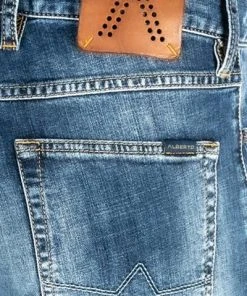 Alberto Regular Fit Pipe Authentic 89391896/883 Jeans Pipe, Baumwoll-Stretch 11oz, Blau -Jeansniedrigerpreis 373661 norm6