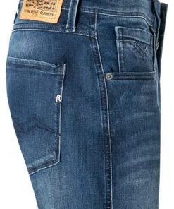 Replay Jeans Anbass M914Y.000.41A 90A/007 Slim Fit, Baumwoll-Stretch 10oz, Dunkelindigo -Jeansniedrigerpreis 374065 norm3