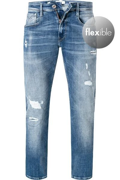 Replay Jeans Anbass M914Y.000.141 906/009 Slim Fit, Baumwolle T400 12oz, Blau 2 Replay Jeans Anbass M914Y.000.141 906/009 Slim Fit, Baumwolle T400 12oz, Blau – Bild 2