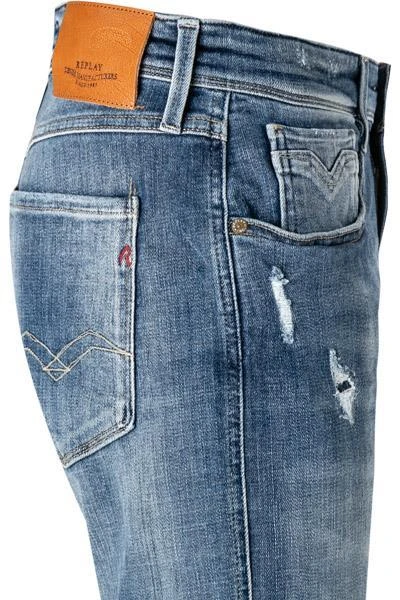 Replay Jeans Anbass M914Y.000.141 906/009 Slim Fit, Baumwolle T400 12oz, Blau 4 Replay Jeans Anbass M914Y.000.141 906/009 Slim Fit, Baumwolle T400 12oz, Blau – Bild 4