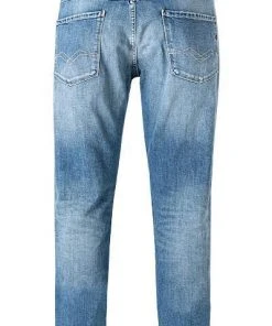 Replay Jeans Anbass M914Y.000.573 950/009 Slim Fit, Bio Baumwoll-Stretch 10,5oz, Mittelblau , Mittelblau -Jeansniedrigerpreis 374070 norm2