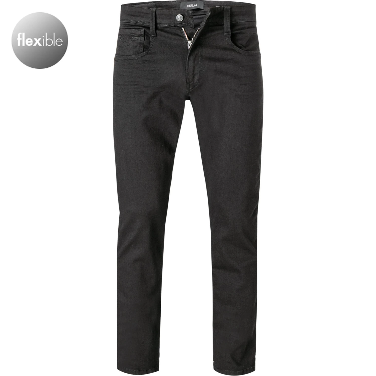 Replay Jeans Anbass M914Y.000.85B 010/098 Slim Fit, Baumwoll-Stretch 11,5oz, Schwarz 1 Replay Jeans Anbass M914Y.000.85B 010/098 Slim Fit, Baumwoll-Stretch 11,5oz, Schwarz