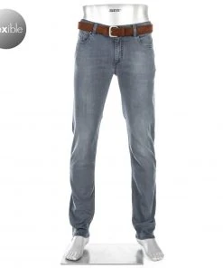 Alberto Regular Fit Pipe-PBJ DS 68671461/849 Jeans Pipe, Baumwolle T400® 9oz, Blaugrau, Blau