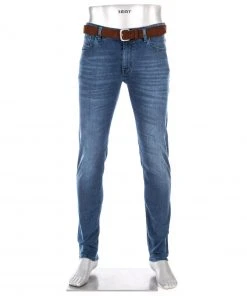 Alberto Slim Fit Slim-DS Dual Denim 42371572/898 Jeans Slim, Baumwolle T400® 10oz, Navy