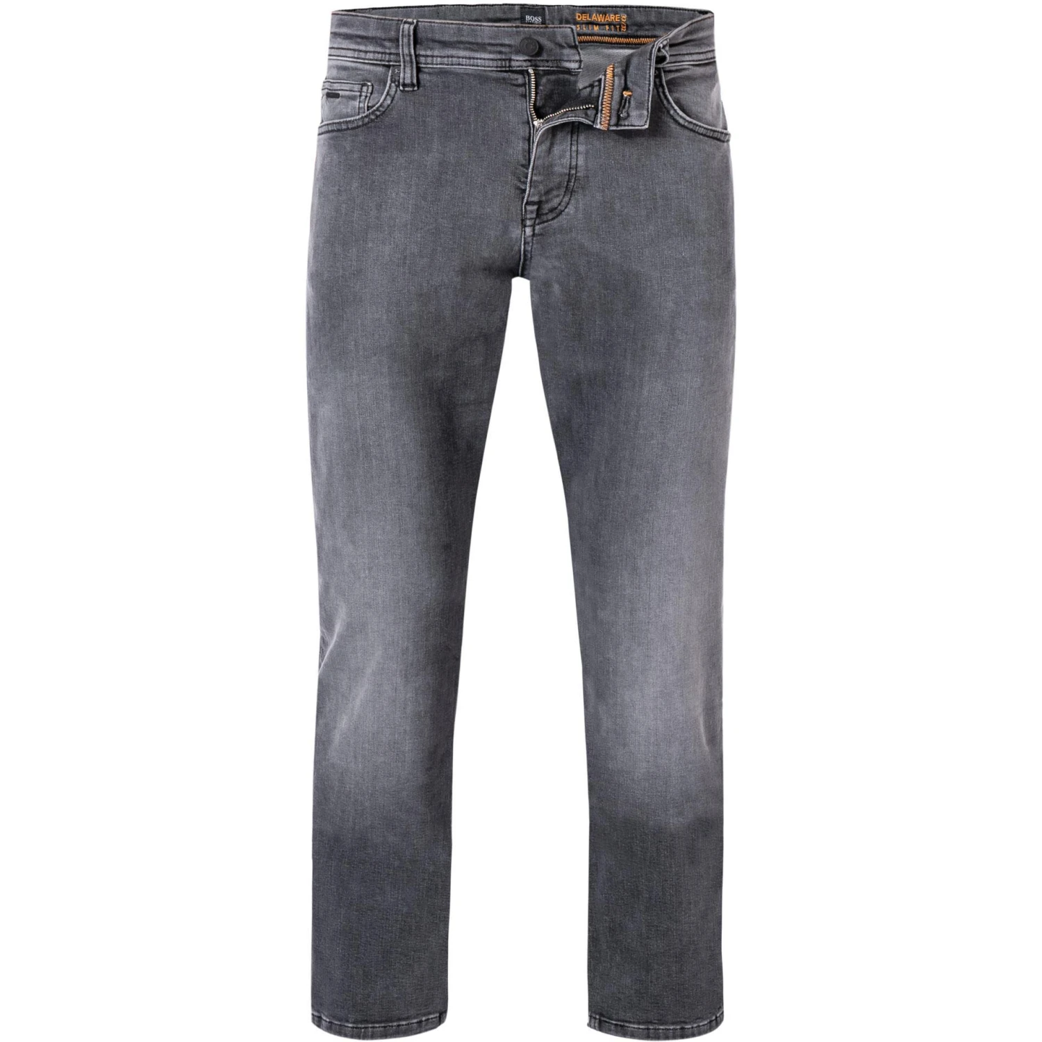 BOSS Hose Delaware 50458975/044 Jeans Delaware, Slim Fit, Baumwoll-Stretch, Grau, Silber 1 BOSS Hose Delaware 50458975/044 Jeans Delaware, Slim Fit, Baumwoll-Stretch, Grau, Silber