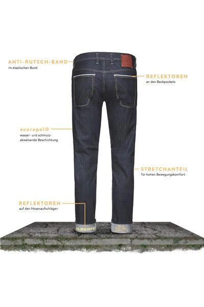 Alberto Bike Slim Fit Speed Hybrid 67582464/892 Jeans Bike, Baumwoll-Stretch wasserabweisend 10oz, Navy 8 Alberto Bike Slim Fit Speed Hybrid 67582464/892 Jeans Bike, Baumwoll-Stretch wasserabweisend 10oz, Navy – Bild 8