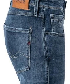 Replay Jeans Anbass M914Y.000.573 946/009 Slim Fit, Bio Baumwoll-Stretch, Mittelblau -Jeansniedrigerpreis 375839 norm3