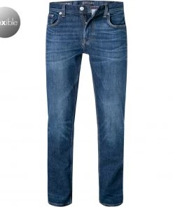 Tommy Hilfiger Jeans MW0MW19935/1BB Straight Fit, Baumwoll-Stretch, Indigo
