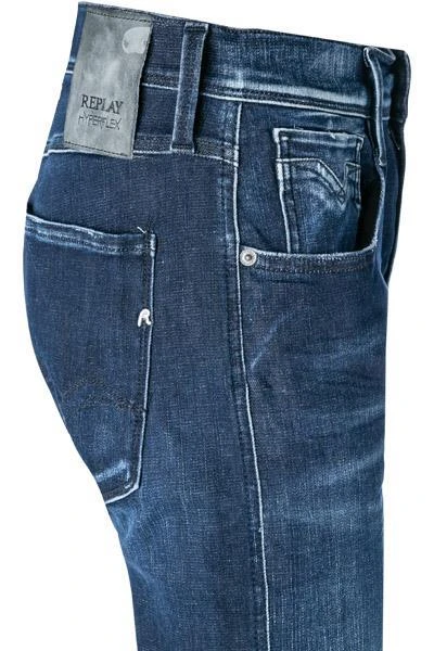 Replay Jeans Anbass M914Y.000.661 WI2/007 Slim Fit, Baumwoll-Stretch, Dunkelblau 4 Replay Jeans Anbass M914Y.000.661 WI2/007 Slim Fit, Baumwoll-Stretch, Dunkelblau – Bild 4