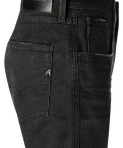 Replay Jeans Anbass M914Y.000.573B956/098 Slim Fit, Bio Baumwoll-Stretch, Schwarz -Jeansniedrigerpreis 378891 norm3