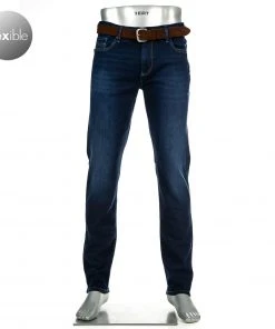 Alberto Regular Fit Pipe DS Dual FX 57371486/890 Jeans Pipe, Baumwolle T400® 10oz, Navy