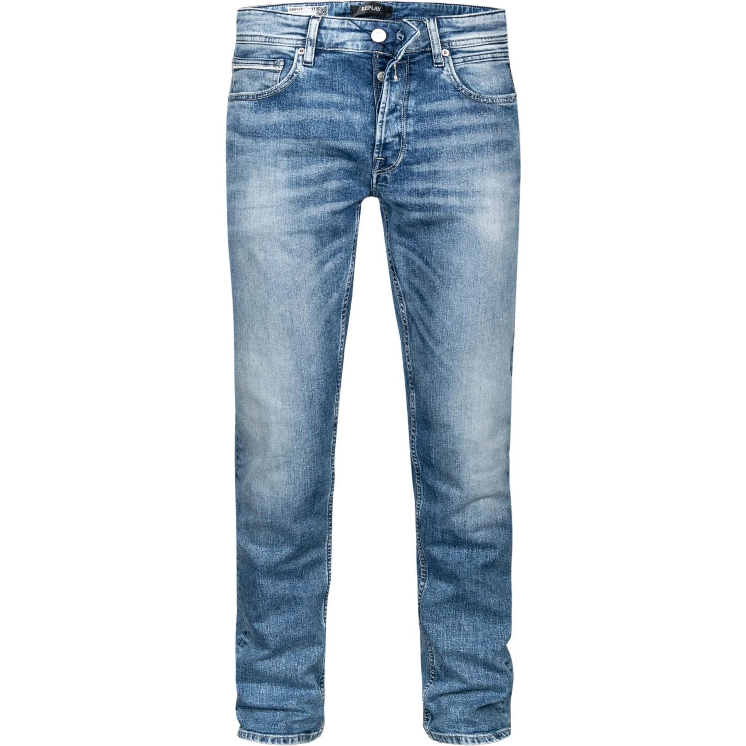 Replay Jeans Grover MA972.000.573 812/010 Bio Baumwoll-Stretch 10,5oz, Blau, Hellblau 1 Replay Jeans Grover MA972.000.573 812/010 Bio Baumwoll-Stretch 10,5oz, Blau, Hellblau